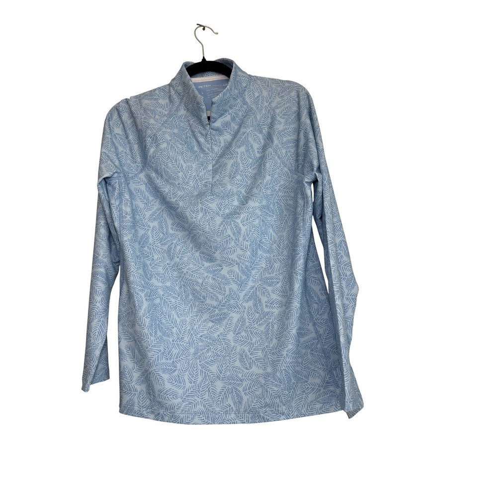 Women's Peter Millar Perth Printed Palm Quarter Zip‎ Pull Over Large Golf Jacket